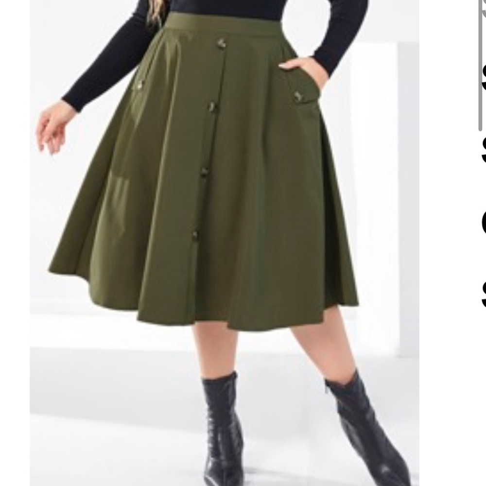SHEIN High Waist Flared Midi Skirt Size 0XL